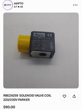 PARKER SOLENOID VALVE TOP COIL HEAD WB4.5 6W BOBINA UGOLINI 22800-23740